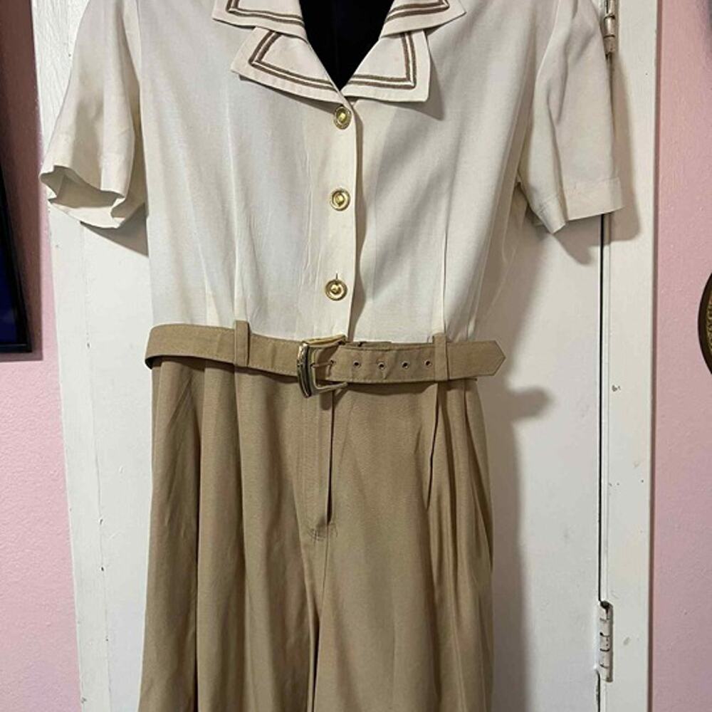 John Roberts Vintage Romper – Size 16 – Belted One Piece